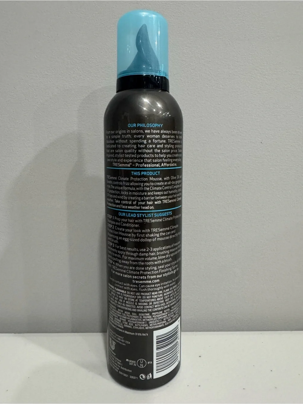 TRESemme Climate Protection Mousse, For All Hair Types, Fights Humidity 10.5 oz